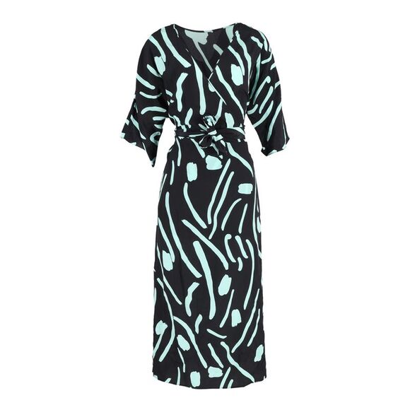 Diane Von Furstenberg Chatham-Print Wrap-Style Dress in Multicolor Silk